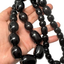 ANTIKE BAKELIT KETTE SCHWARZ