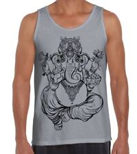 Ganesha indischer Hindu Elefant Gott Hipster großer Druck Herren Trägershirt Tank Top