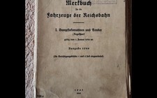 Deutsche Reichsbahn Merkbuch 939a Fahrzeuge Dampflokomotiven Tender 1938