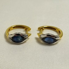 Saphir Brillanten Ohrringe 585