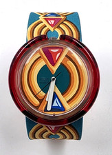 POP Swatch 1994 Haute Societe PKW193 | Bunt Armbanduhr Analog selten Vintage ✅
