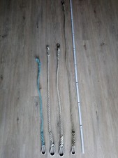 Karabienerhaken aus Nirosta 6 Stück  mit kurzen Tampen, zum tauchen vom Boot