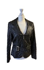 David Moore Lederjacke Schwarz