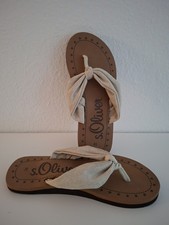 s.Oliver Damen Flip Flops * Größe 38 * Zehentrenner aus Stoff * Nie Getragen *