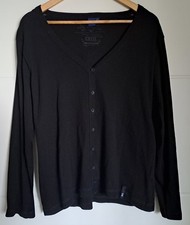 schwarze Strickjacke für