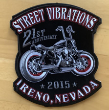 Großer Biker Street Vibrations 2015 Aufbügler Aufnäher Back Patch Rückenaufnäher