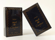 Cartier Must de Cartier Pure Parfum 4 ml OVP (2 x 4 ml Miniature) Vintage Rare