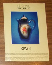 Seltene Werbung KPM Königliche Porzellan-Manufaktur Berlin 225 J. Rocaille 1992