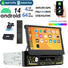 DAB+ 4+64G Android 14 1 DIN 7" Autoradio Carplay GPS WIFI Bluetooth RDS + Kamera