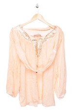 Thomas Rath Langarmshirt Damen 38/M Orange Pailletten Bohemian Bluse