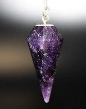 Amethyst Pendel facettiert 4 cm groß Edelstein Orakel Edelsteinpendel