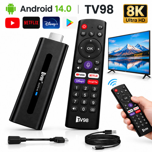 Tv98 smart stick - 8k, smart-tv-stick