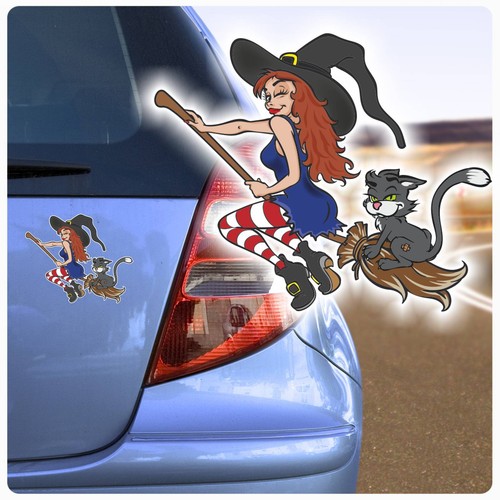 Hexe hexen katze besen - katze,