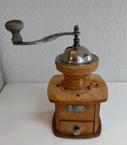 Kaffeemühle antik holz kurbel - antik,