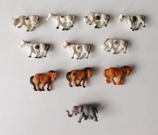 Figuren, Tiere Modellbahn H0, Pferde, Kühe, Zubehör, Konvolut