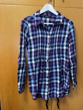 Jolina Damen Bluse Gr. M 38 Kariert Mehrfarbig 100% Baumwolle Bequem Chic Trend