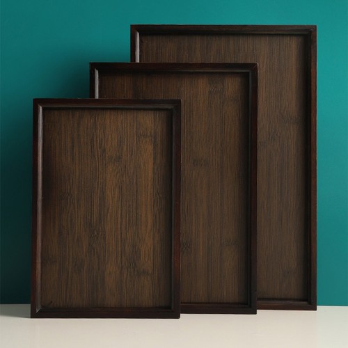Serviertablett holzstil - serviertablett,