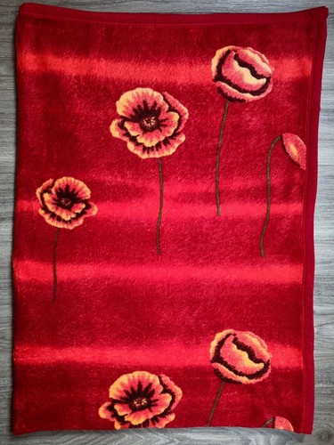 Kuscheldecke mohnblumen neu - mohnblumen,