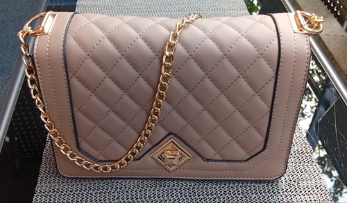 Damen handtasche beige - handtasche, gold