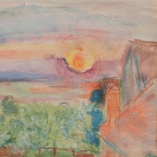 Abendsonne landschaft wiesen - abendsonne,