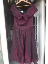 florales Abendkleid dunkelrot