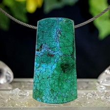 Chrysokoll Anhänger Trapez