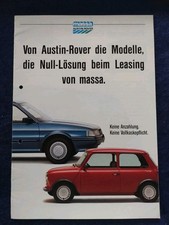 Austin Rover Mini Metro Montego Rover 213 S Prospekt 11.1987 gelocht