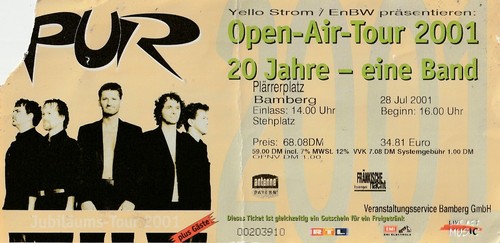Pur tour 2001 bamberg - pur,