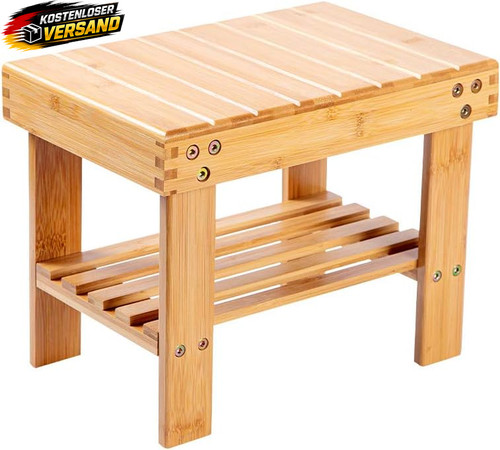 Holzhocker fußbank bambus - holzhocker,