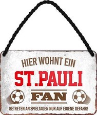 Blechschild Fußball Hier