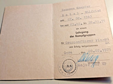 Ausweis Kampfgruppen DDR