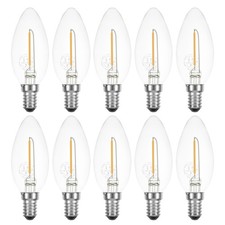 10 x LED Filament Kerze 1W