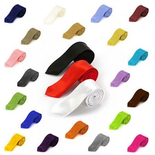 Krawatte schmal 5cm Schlips Binder verschiedene Farben Mode Trend Style Satin