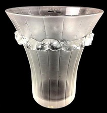 ca.2010 VASE KRISTALL LALIQUE BOUROULIS NEUWERTIG ZUSTAND NO BOX MIT PAPIEREN