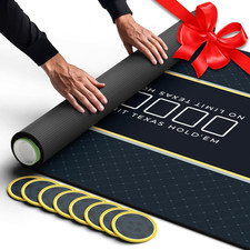 Poker Tischplatte 178 x 89 cm, Texas Hold'Em Pokermatte für Heimspielabende bis 
