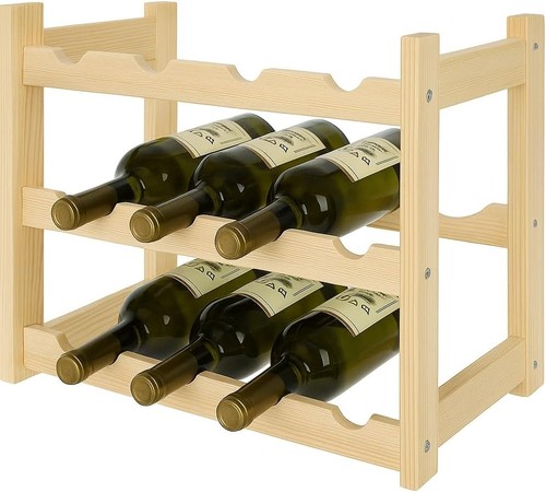 Weinregal holz flaschen - weinregal, 12