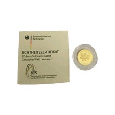 20 Euro Deutscher Wald  Kastanie 2014 1/8oz Gold mit Zertifikat