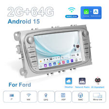 64GB Carplay Android 15.0 Autoradio GPS Navi Für Ford Focus MK2 Mondeo C S Max