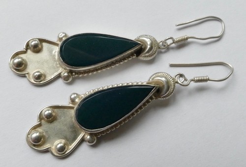 Lange ohrringe onyx - ohrringe,