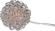 AM DESIGN LED Weihnachts Deko Kugel Licht Kunststoff Metall silber 20cm