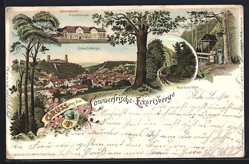 Lithographie eckartsberga - lithographie,
