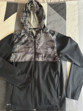 Damen, Laufjacke, Nike, Dri-Fit, Gr. S, schwarz/grau, mit Kapuze, TOP