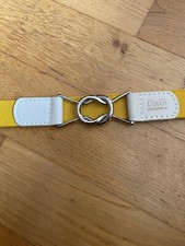 D&G Gürtel Gummigürtel elastisch Jeansgürtel Stoffgürtel gelb Breite 2,5cm