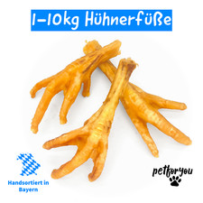 Hühnerfüße für Hunde | 1 - 10 kg | Kausnack Hundesnack Leckerlie BARF Kauartikel