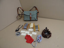 ORIGINAL Schweizer Armee Segeltuch / Leder Umhängetasche mit Inhalt neuwertig