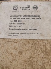 Zusatzgerät ZSE 250 Schleifeinrichtung für HBM 250 DDR Bohrmaschine 