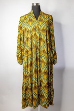 ?Lagenlook Maxi langes Stufen Kleid Lacosa fröhlich Sommer Gr. L XL  ?