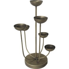 Kerzenhalter MIRA GOLD 5-armig Metall gold edel modern 22,5x23,5x45,5cm