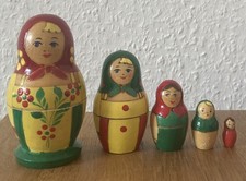 USSR-Matroschka! Matrjoschka. Babuschka! 5 Holz-Puppen! ALT & SCHÖN! RARITÄT!