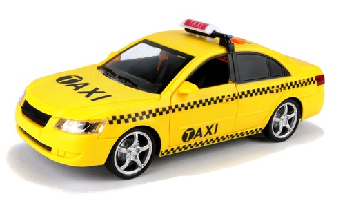Yellow taxi modellauto - xl, mit